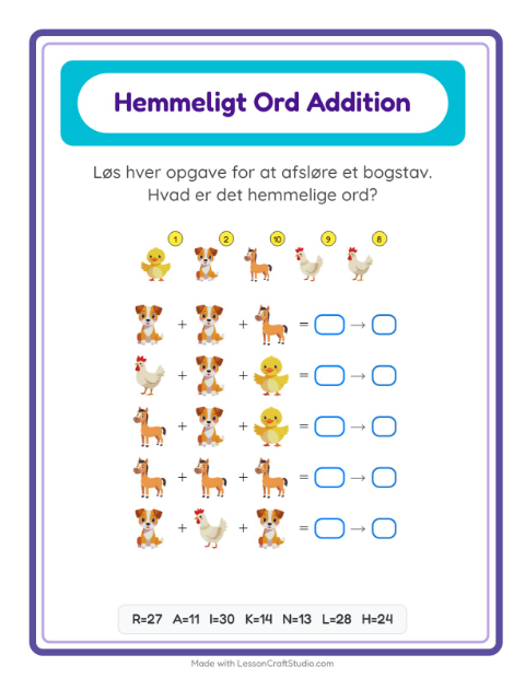 Hemmeligt ord – Bondegårdsdyr