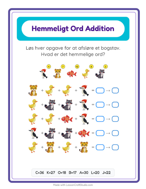 Hemmeligt ord – Dyr