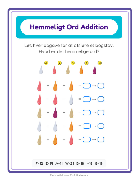 Hemmeligt ord – Farver