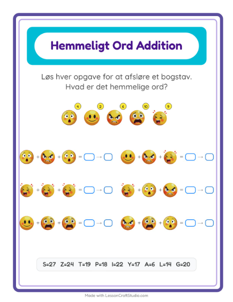 Hemmeligt ord – Følelser
