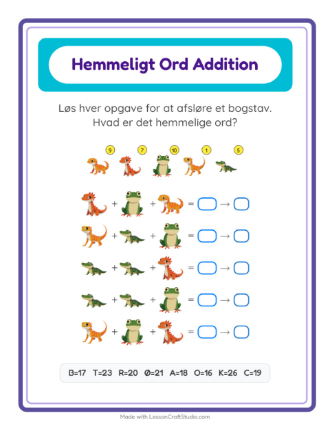 Hemmeligt ord – Krybdyr og padder