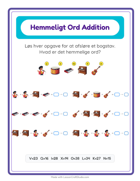 Hemmeligt ord – Musik