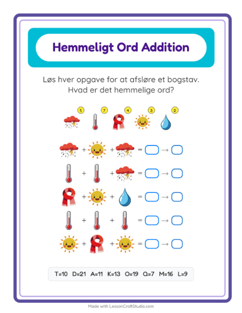 Hemmeligt ord – Vejr
