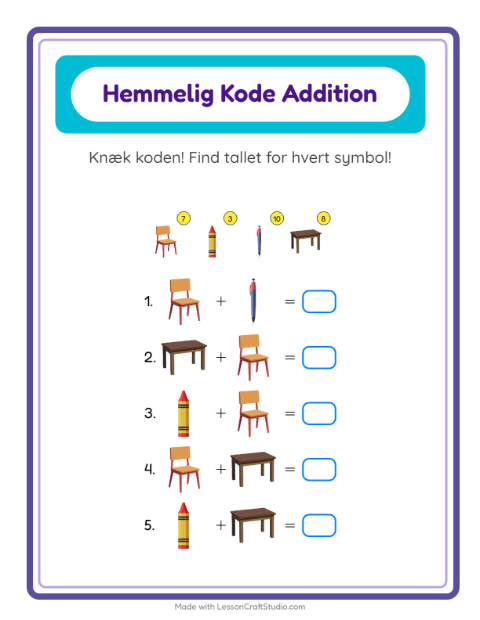 Regnekode – Klasseværelse