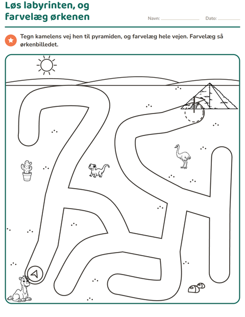 Forhåndsvisning af Labyrintopgaver-arbejdsark til Børnehaveklasse