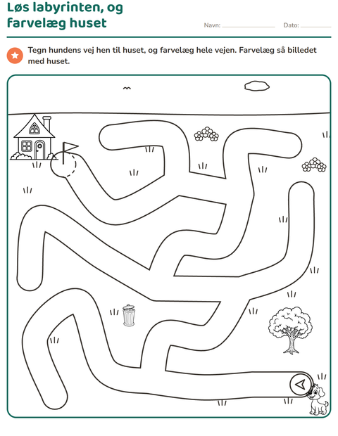 Forhåndsvisning af Labyrintopgaver-arbejdsark til Børnehaveklasse
