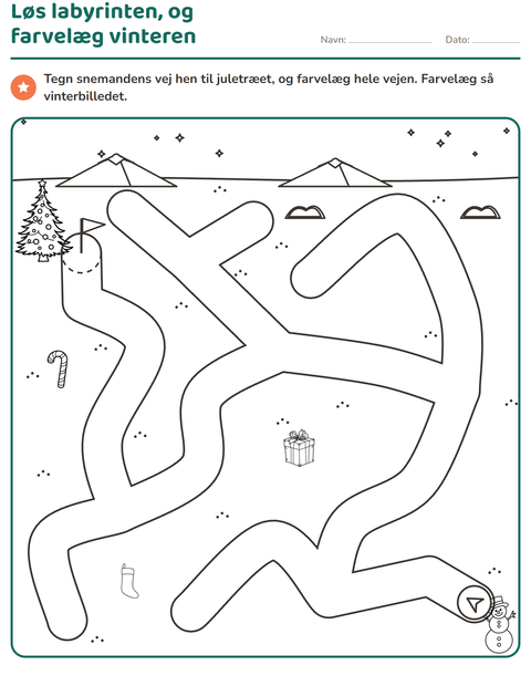 Forhåndsvisning af Labyrintopgaver-arbejdsark til Børnehaveklasse