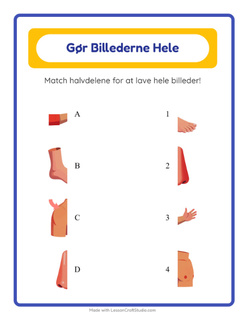 Gør billedet helt – Kropsdele