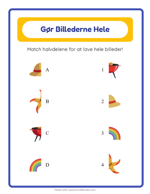 Forhåndsvisning af Gør billedet helt: ispinde – opgave til børnehaveklassen