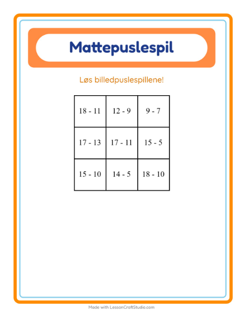 Talpuslespil – Møbler