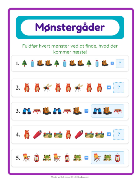 Mønstre – Camping