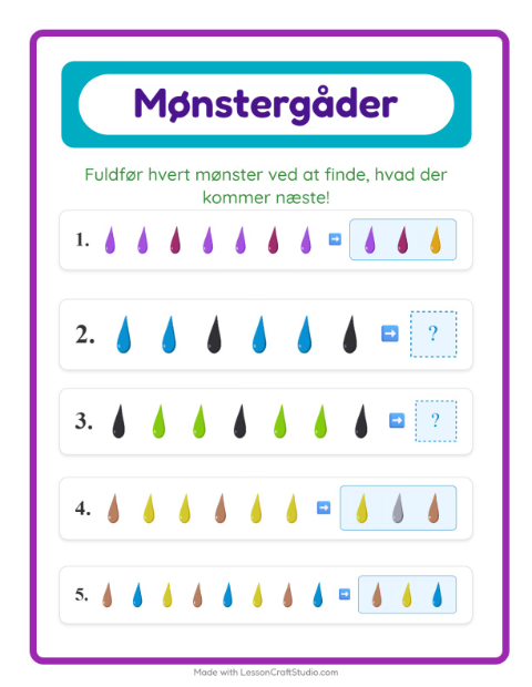 Mønstre – Farver