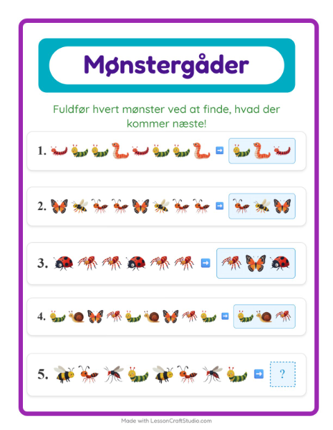 Mønstre – Insekter og kryb