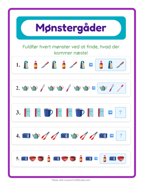 Mønstre – Køkkenredskaber