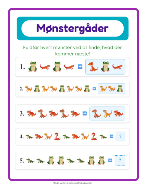 Mønstre – Krybdyr og padder