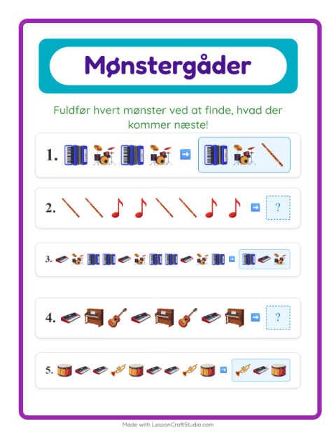 Mønstre – Musik