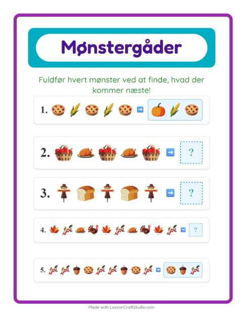 Mønstre – Thanksgiving