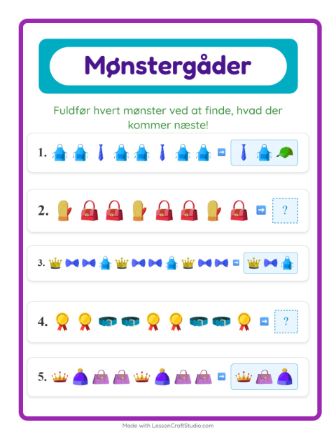 Mønstre – Tilbehør