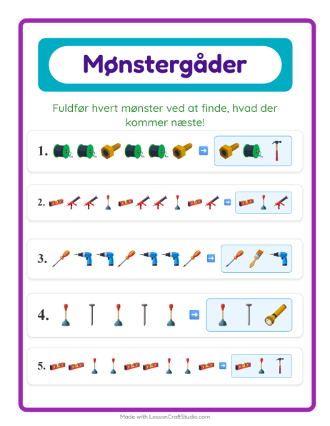 Mønstre – Værktøj