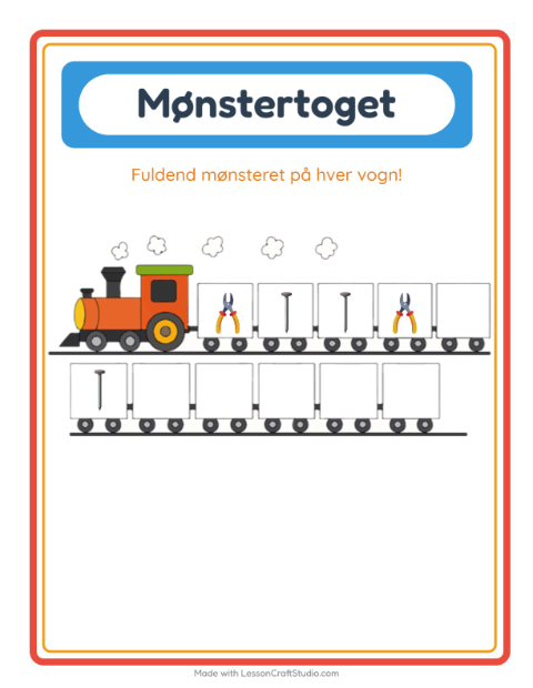 Mønstertog – Værktøj