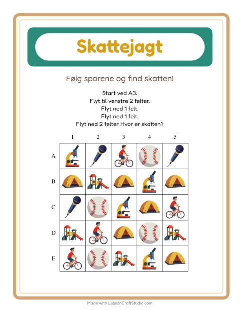 Skattejagt med pile – Aktiviteter