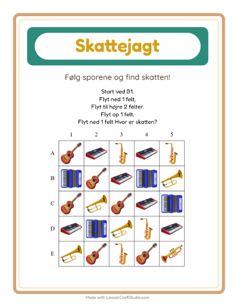 Skattejagt med pile – Musik