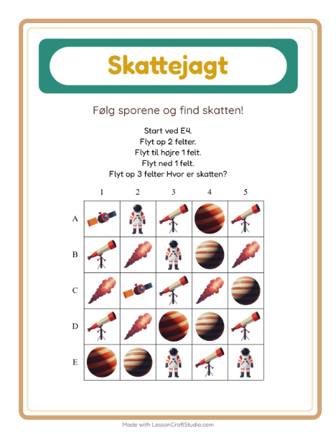 Skattejagt med pile – Rummet