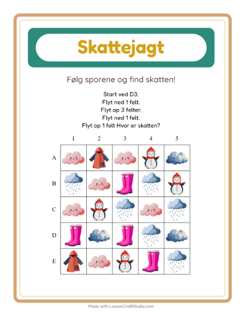 Skattejagt med pile – Vejr