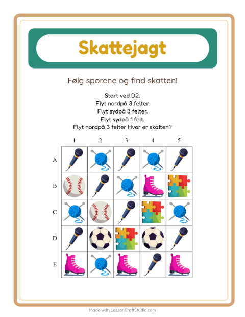 Skattejagt med kompas – Aktiviteter