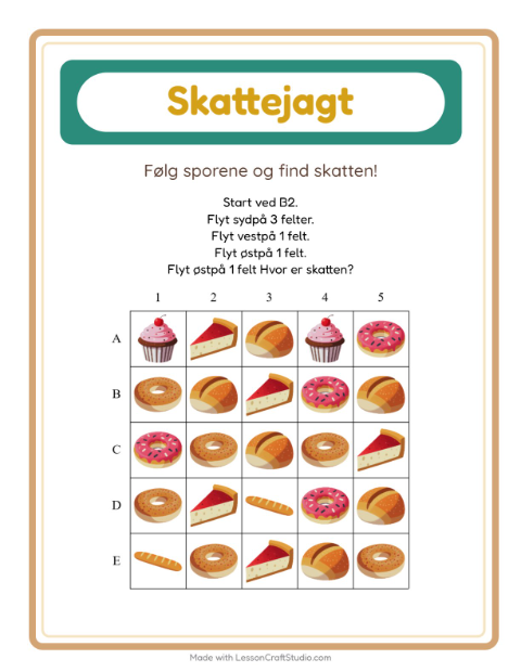 Skattejagt med kompas – Bageri