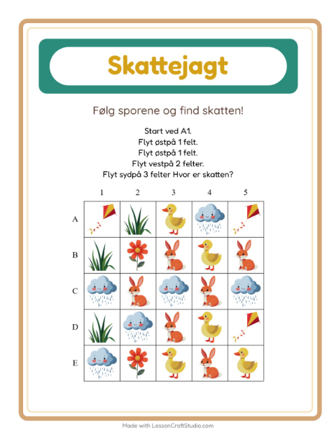 Skattejagt med kompas – Forår