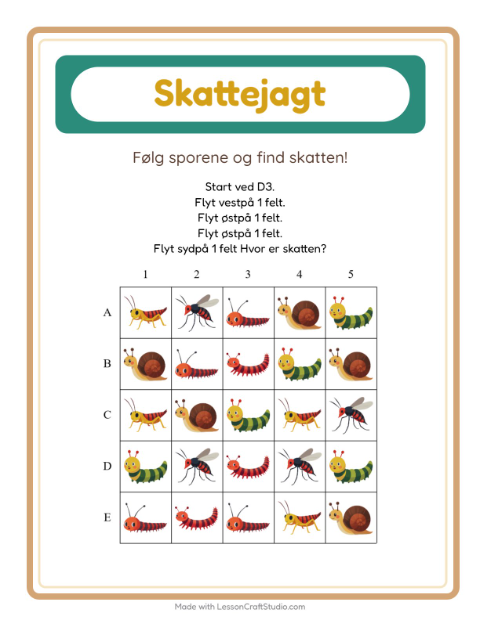 Skattejagt med kompas – Insekter og kryb