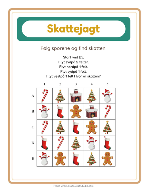 Skattejagt med kompas – Jul