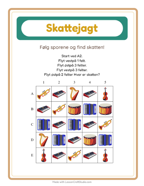 Skattejagt med kompas – Musik