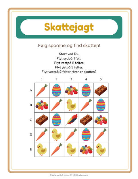 Skattejagt med kompas – Påske