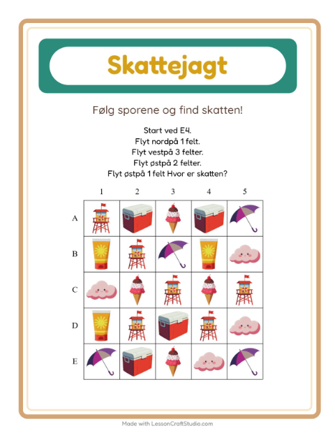 Skattejagt med kompas – Strand