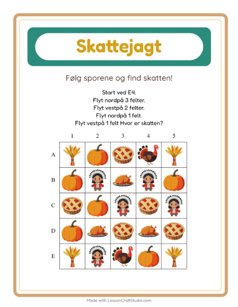 Skattejagt med kompas – Thanksgiving