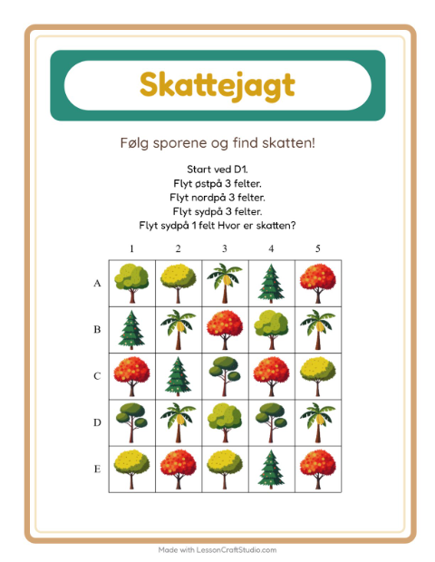 Skattejagt med kompas – Træer