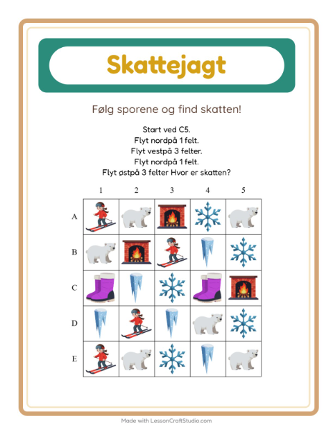Skattejagt med kompas – Vinter