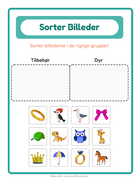 Sortér billederne: Tilbehør og Dyr