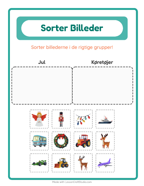 Sortér billederne: Jul og Køretøjer