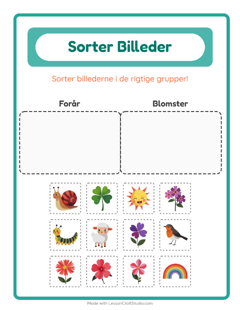 Sortér billederne: Forår og Blomster