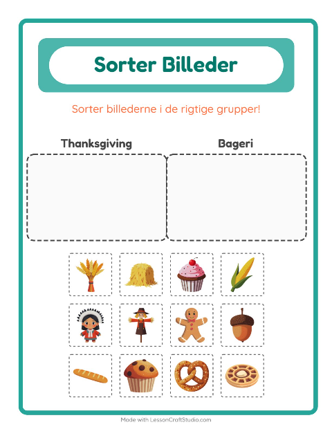 Sortér billederne: Thanksgiving og Bageri