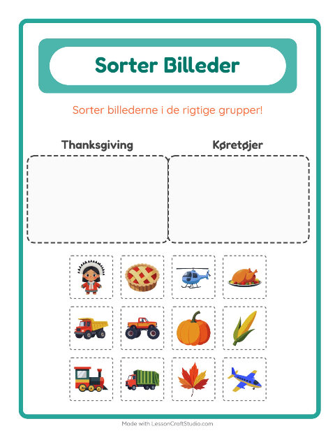 Sortér billederne: Thanksgiving og Køretøjer