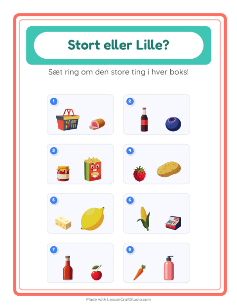 Størst og mindst – I supermarkedet
