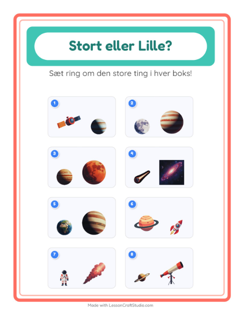 Størst og mindst – Rummet