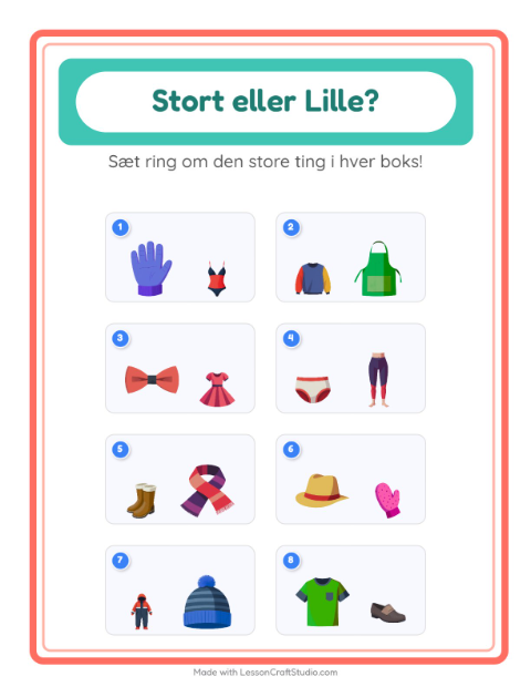 Størst og mindst – Tøj