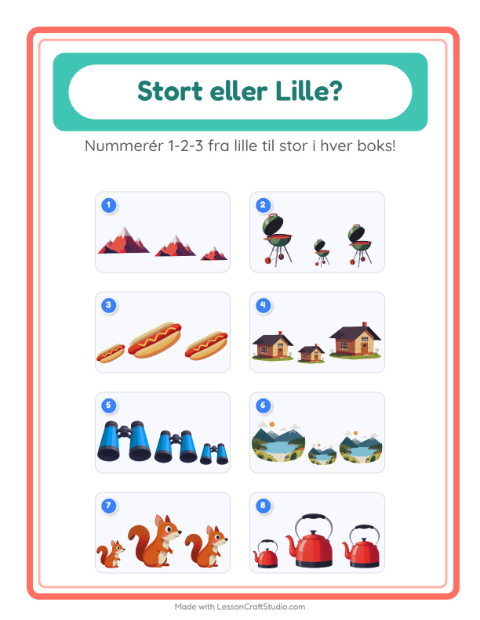Sortér efter størrelse – Camping