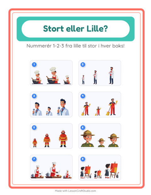 Sortér efter størrelse – Erhverv