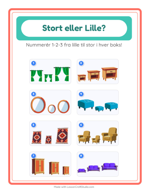 Sortér efter størrelse – Møbler
